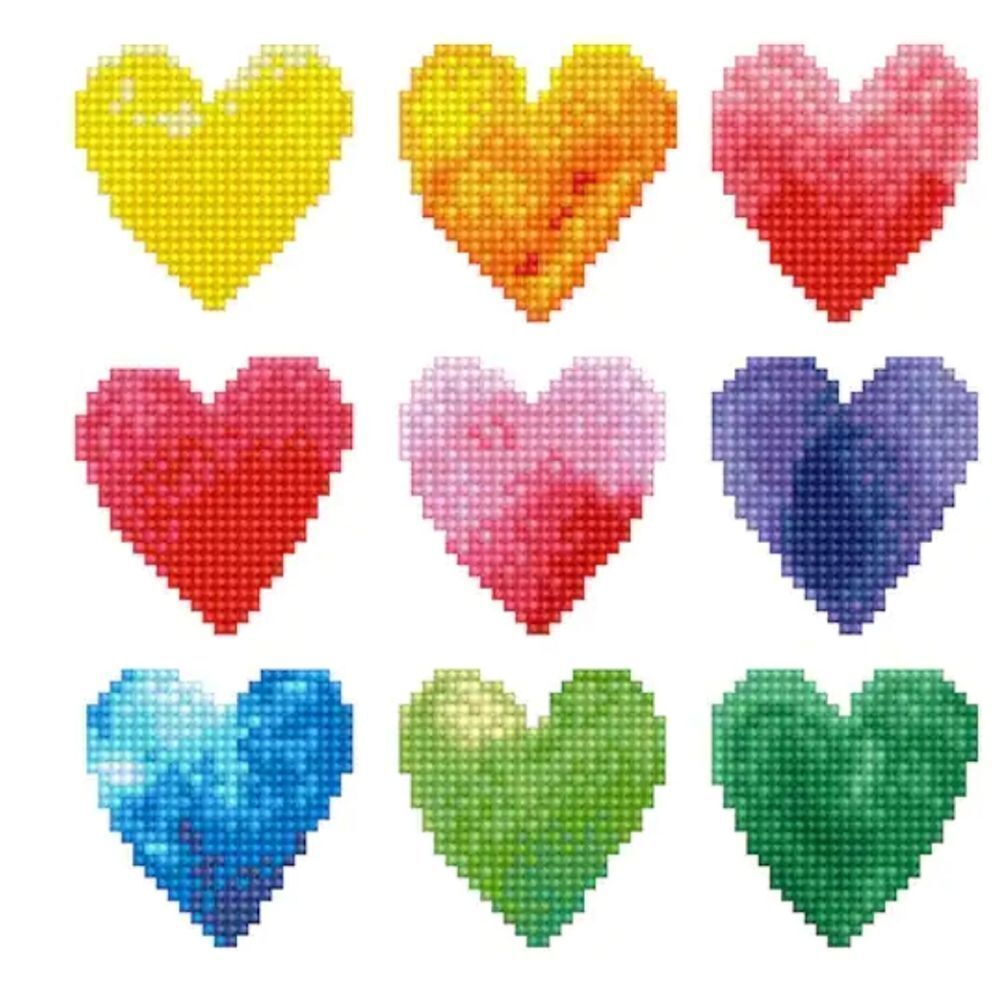 Diamond Dotz Facet Art Kit Love Rainbow Hearts Art Crafts Painting Crystal - Picture 2 of 12